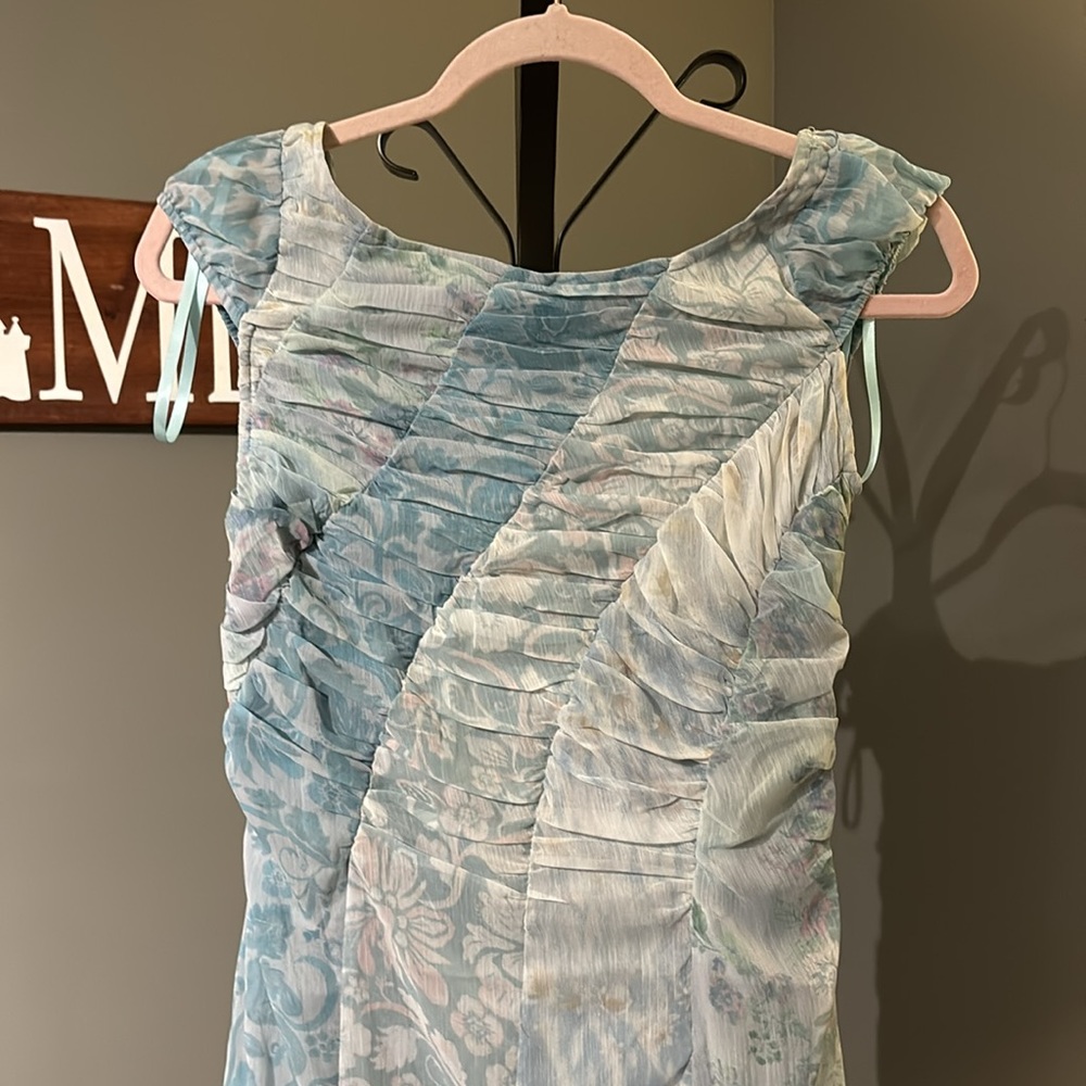 NWOT Free People Gorgeous mixed media ocean combo  heart to heart midi dress. 4 - Picture 5 of 16